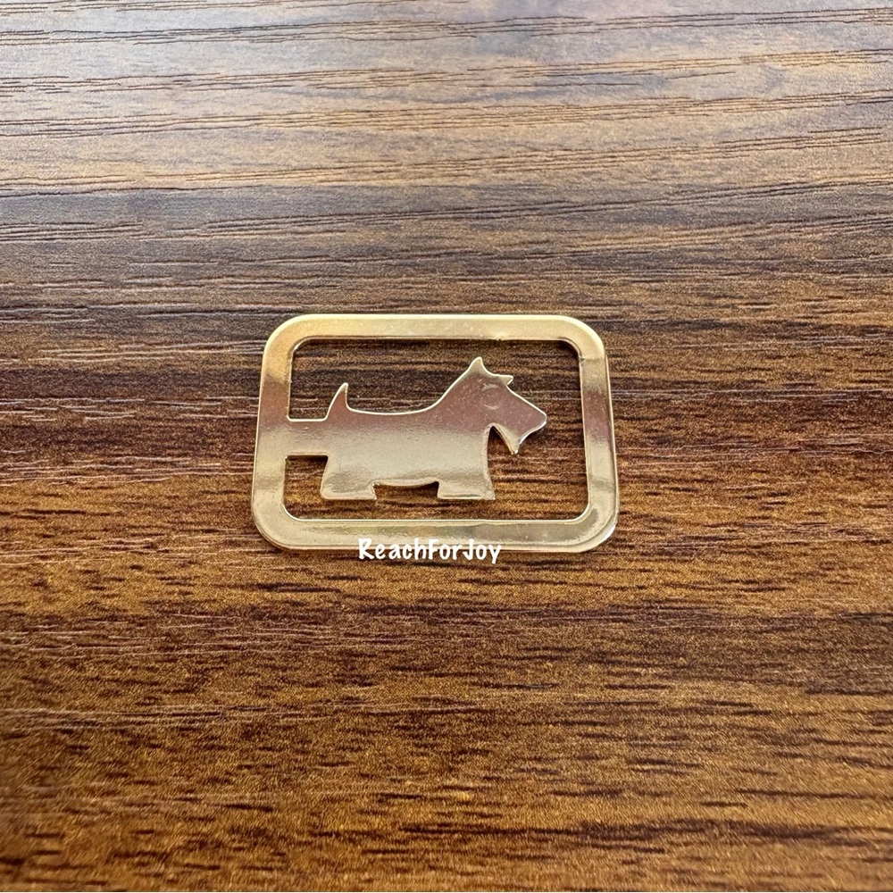 Vintage Lillian Vernon Scotty Dog Gold Tone Bookmark